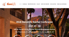 Desktop Screenshot of dancelifeconference.com