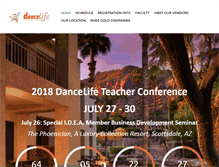 Tablet Screenshot of dancelifeconference.com